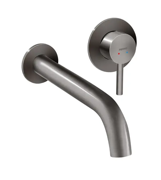 Novaservis Ferro Ciriculus - Unterputz-Waschtischarmatur, 2-Loch-Installation, mit Einbaukörper, gun metal BCK3PAGM