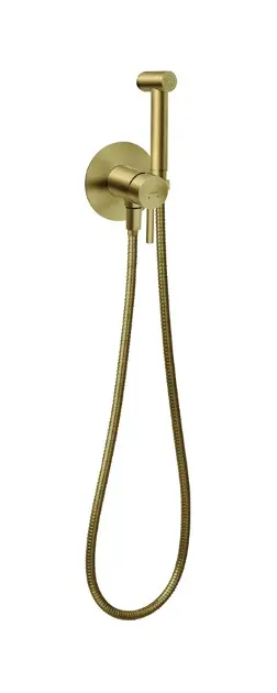 Novaservis Ferro Ciriculus - Grifo de bidé mural con ducha, con cuerpo, oro cepillado BCK66PBG
