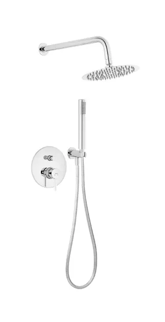 Novaservis Ferro Ciriculus - Duschset mit Unterputzarmatur, mit Einbukörper, Durchmesser 20 cm, Chrom BCK7P-SET1-S