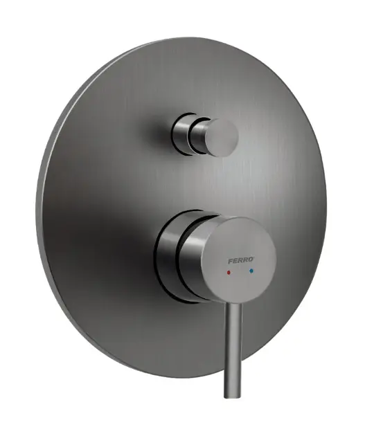 Novaservis Ferro Ciriculus - Bateria podtynkowa, do 2 urządzeń, z korpusem, gun metal BCK7PGM