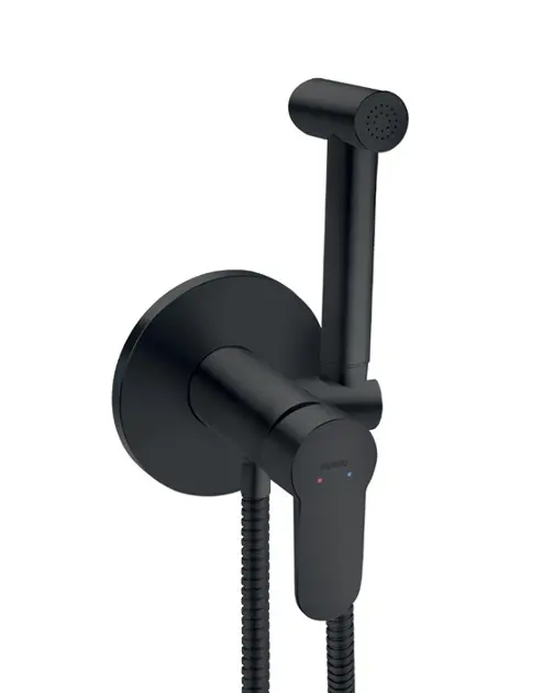 Novaservis Ferro Nostris - Unterputz-Bidetarmatur, mit Brause, mit Einbaukörper, schwarz BNS66PBL
