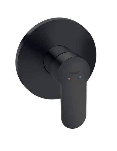 Novaservis Ferro Nostris - Bateria podtynkowa, z korpusem, czarna BNS7PABL