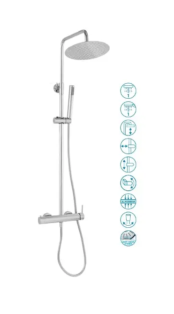 Levně Novaservis Ferro Ciriculus - Sprchový set s baterií, průměr 25 cm, chrom NP85-BCK7U