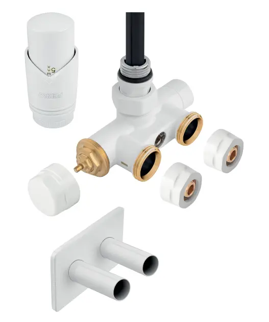 Novaservis - Set ventile termostate de conectare pe colț, alb ZTT30WH