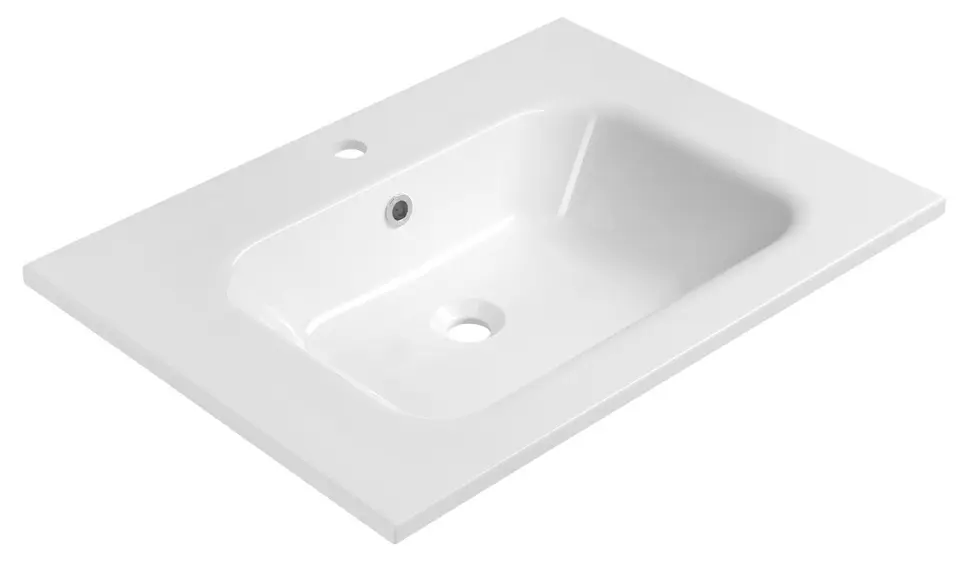 E-shop Sapho - Umývadlo Areca 71x52 cm, s prepadom, otvor na batériu, biela AC071