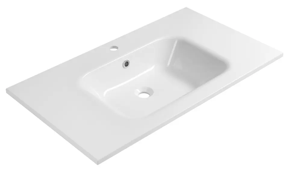 E-shop Sapho - Umývadlo Areca 91x52 cm, s prepadom, otvor na batériu, biela AC091