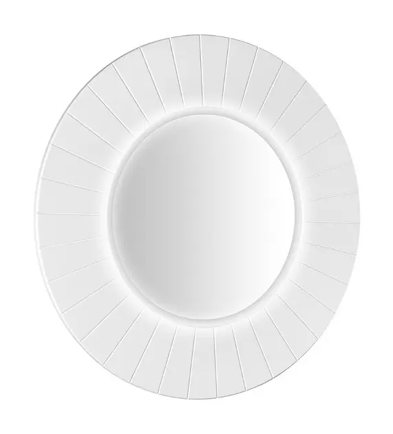 Levně Sapho Lumiro - Zrcadlo s LED osvětlením, průměr 75 cm, matná bílá LR750-3131S