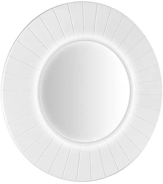 Levně Sapho Lumiro - Zrcadlo s LED osvětlením, průměr 90 cm, matná bílá LR950-3131S