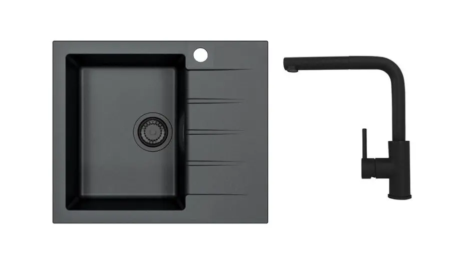 Alveus - Set drezu Cadit 10 a batérie Zeos-P, deep black SETA25622