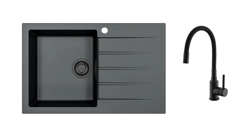 Alveus - Set drezu Cadit 20 a batérie Mintas, deep black SETA25624