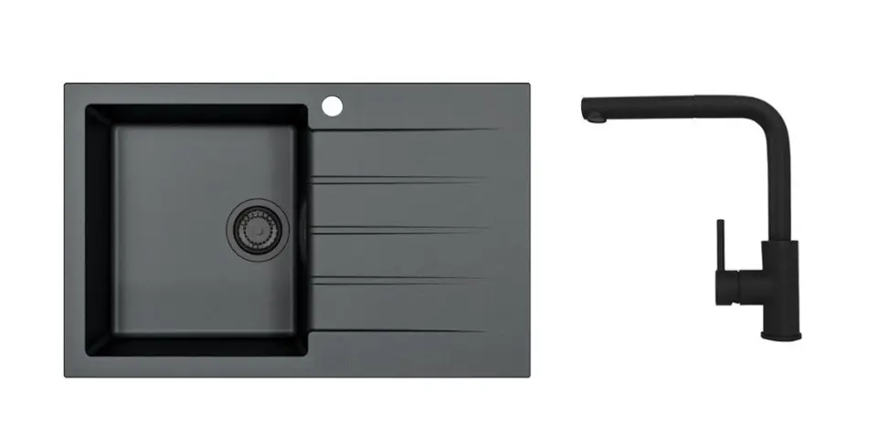 Alveus - Set drezu Cadit 20 a batérie Zeos-P, deep black SETA25626