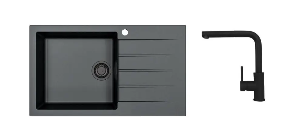 Alveus - Set drezu Cadit 40 a batérie Zeos-P, deep black SETA25630