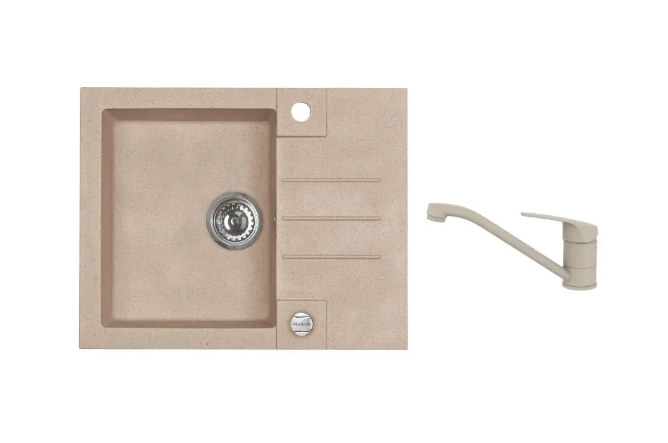 Alveus - Set drezu Rock 30 a batérie Clara, s ovládaním odpadu, beige SETA25868