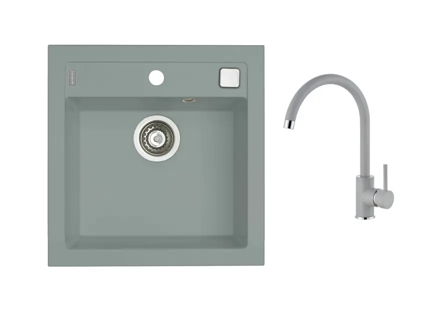 Alveus - Set drezu Formic 20 a batérie Kati, s ovládaním odpadu, concrete SETA25896