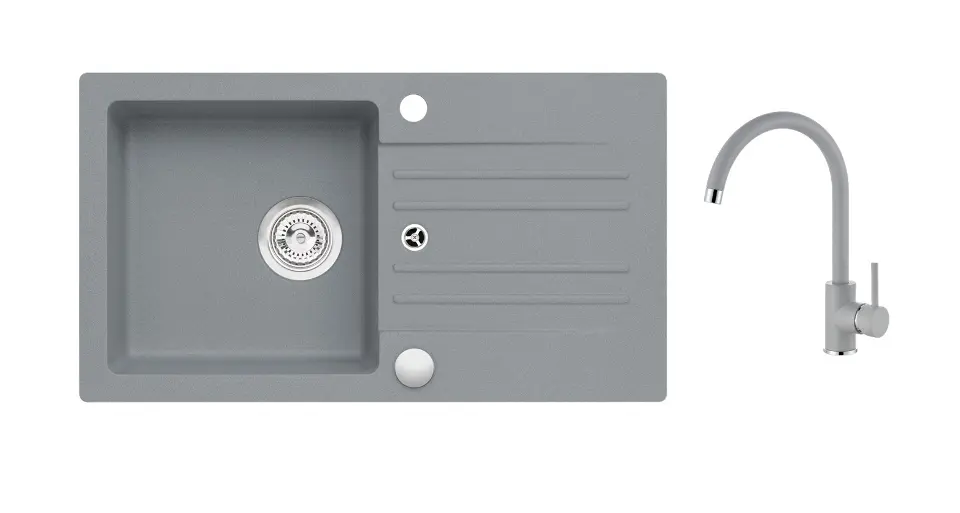 Alveus - Set drezu Cortina 140 a batérie Kati, concrete SETA25981