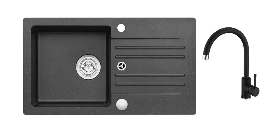 Alveus - Set drezu Cortina 140 a batérie Kati, carbon SETA25982