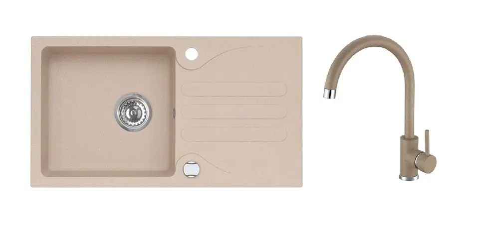 Alveus - Set drezu Galapagos 30 a batérie Kati, s ovládaním odpadu, beige SETA25990