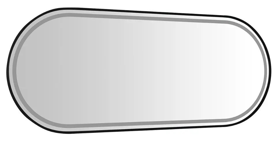 Sapho - Miroir Kaira avec éclairage LED, 120x50 cm, noir mat KA500