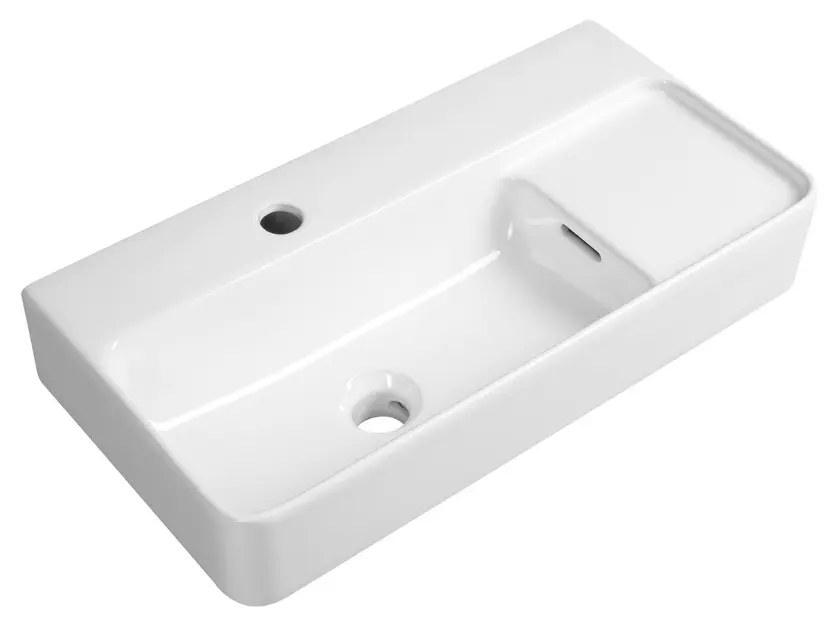 E-shop Sapho - Umývadlo Istia, 60x31 cm, s prepadom, otvor na batériu, biela AR6041