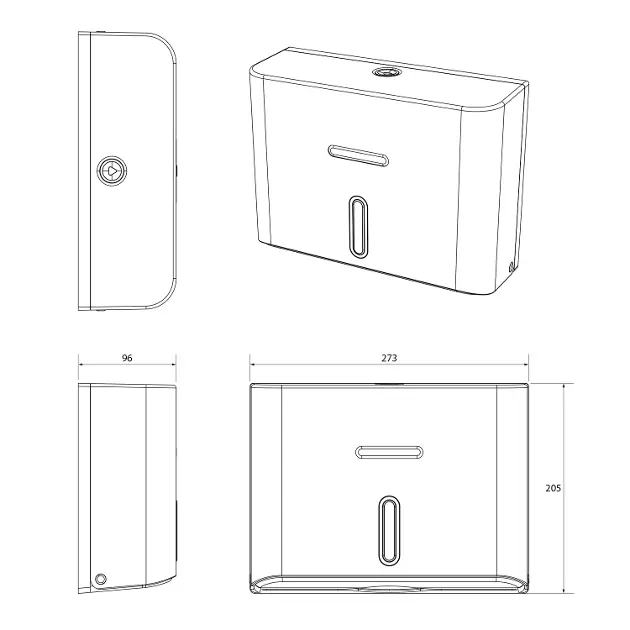 Aqualine Olmo - Papierhandtuchspender, weiß 1318-40 | Sanitino.de