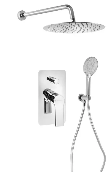 E-shop Sapho Pax - Sprchový set s batériou pod omietku, s telesom, priemer 30 cm, chróm XA42-03