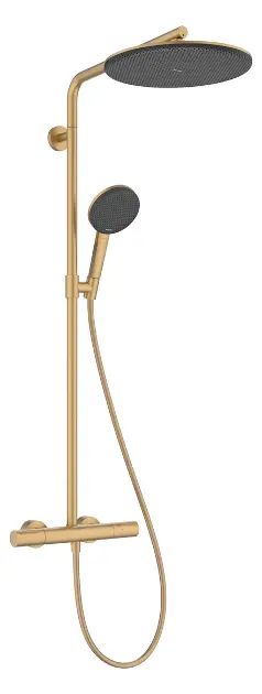 E-shop Hansgrohe Raindance Alive S Puro - Sprchový set s termostatom, priemer 30 cm, 3 prúdy, EcoSmart+, kefovaný bronz 24594140