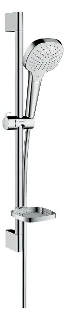 Hansgrohe Croma Select E - Set glave tuša, šipke i crijeva, 3 načina prskanja, EcoSmart, bijelo/krom 28157400