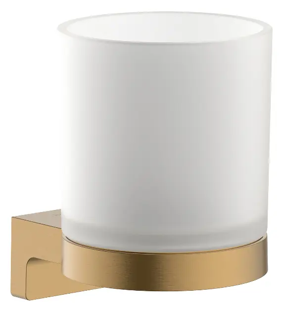 Hansgrohe AddStoris S - Držač kista i paste, matirano staklo/brušena bronca 41769140
