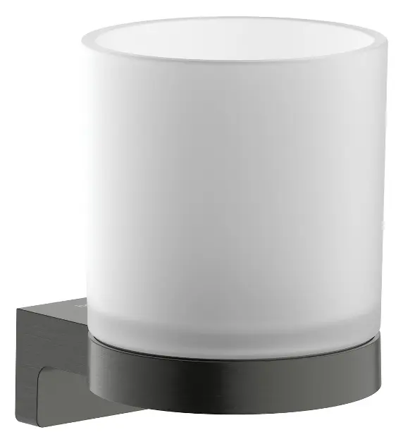 Hansgrohe AddStoris S - Držač kista i paste, matirano staklo/brušeni crni krom 41769340
