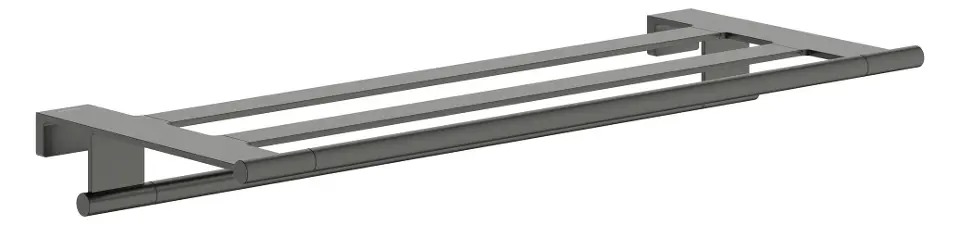 Hansgrohe AddStoris S - Polica s držačem ručnika, dužina 66 cm, brušeni crni krom 41781340