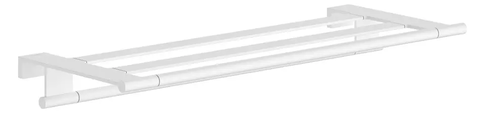 Hansgrohe AddStoris S - Polica s držačem ručnika, dužina 66 cm, mat bijela 41781700