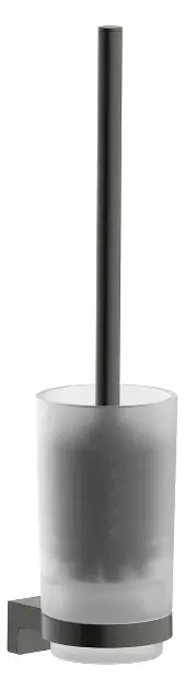 Hansgrohe AddStoris S - WC štětka nástěnná s držákem, kartáčovaný černý chrom 41782340