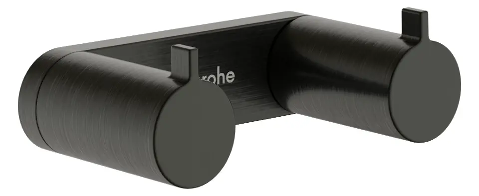 Hansgrohe AddStoris S - Dvostruka kuka, brušeni crni krom 41785340