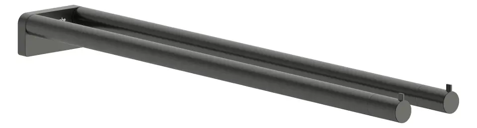 Hansgrohe AddStoris S - Dupli držač ručnika, duljina 44 cm, brušeni crni krom 41787340