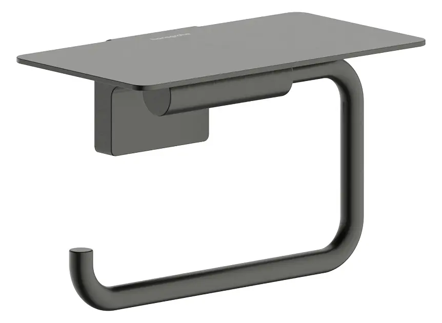 Hansgrohe AddStoris S - Držač toaletnog papira s policom, brušeni crni krom 41789340