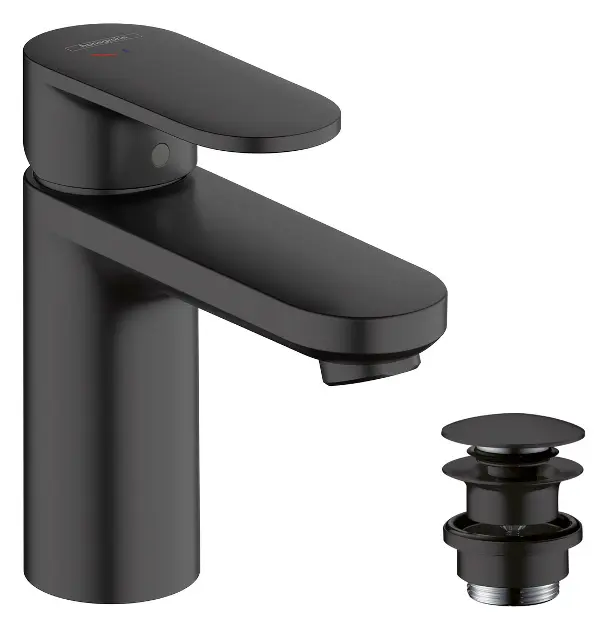 Levně Hansgrohe Vernis Blend - Umyvadlová baterie s výpustí Push-Open, CoolStart, matná černá 71589670