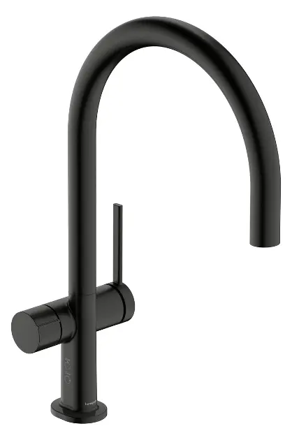 Levně Hansgrohe Talis M54 - Dřezová baterie, s uzavíracím ventilem pro spotřebič, kartáčovaný černý chrom 72805340