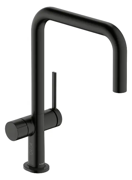 Levně Hansgrohe Talis M54 - Dřezová baterie, s uzavíracím ventilem pro spotřebič, kartáčovaný černý chrom 72807340