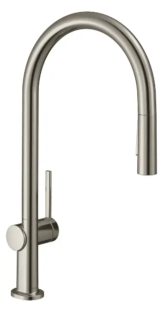 Levně Hansgrohe Talis M54 - Dřezová baterie s výsuvnou sprškou, nerezová ocel 72842800