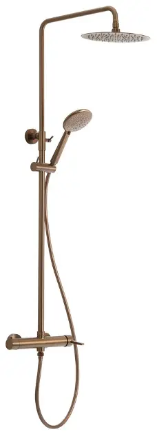 Sapho Iconic - Zuhanyszett csapteleppel, átmérő 25 cm, 2 fúvóka, matt réz AF139PG