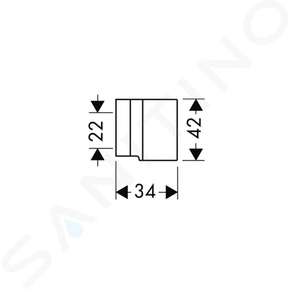 Axor Elementi doccia - Supporto doccia a muro, cromato 27515000