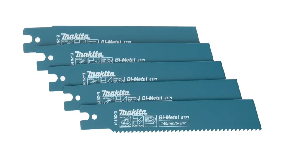 Levně Makita - Sada pilových plátků na kov 8 TPI, délka 145 mm, 5 ks E-26191