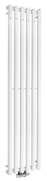 E-shop Sapho Pilon - Vykurovacie teleso 42x180 cm, 6x háčik pre uterák, matná biela IZ131T