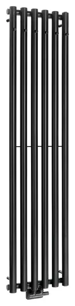 Sapho Pilon - Heizkörper 42 x 180 cm, 6 Handtuchhaken, matt schwarz IZ132T
