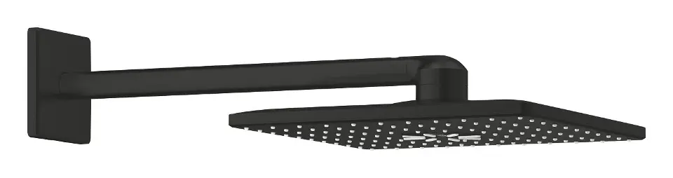 Grohe Rainshower SmartActive Cube - Hlavová sprcha, 31x31 cm, 2 proudy, phantom black 26479KF0