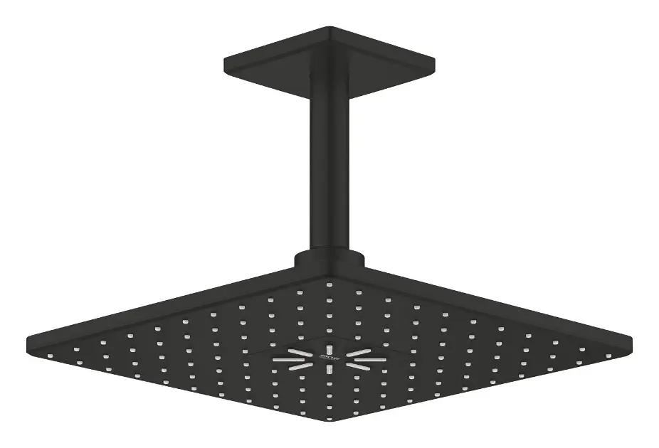 Grohe Rainshower SmartActive Cube - Hlavová sprcha, 31x31 cm, 2 proudy, phantom black 26481KF0