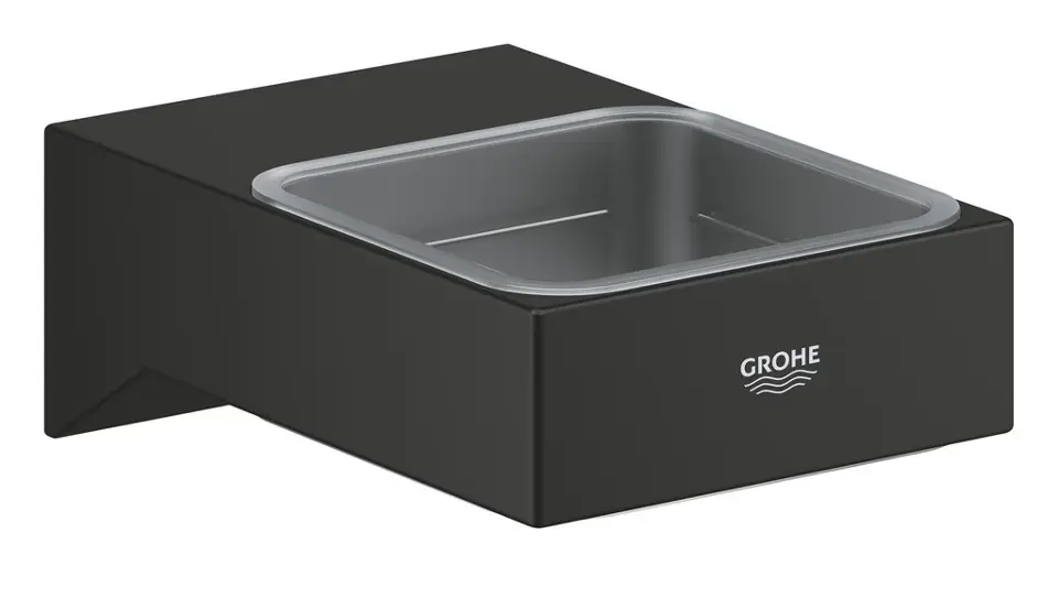 Levně Grohe Selection Cube - Držák skleničky/mýdelníku, matná černá 408652430