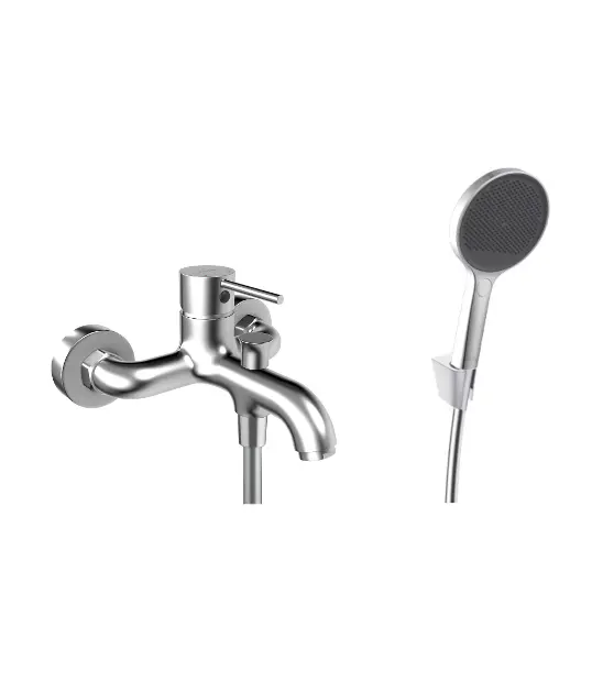 kielle Oudee - Bath mixer with EcoSpare shower set, chrome 10302SN40