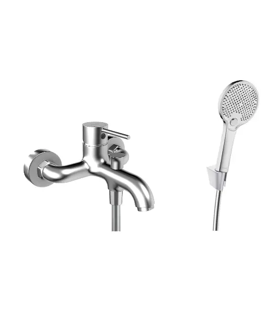 kielle Oudee - Bath mixer with EcoSpare shower set, chrome 10302SN50