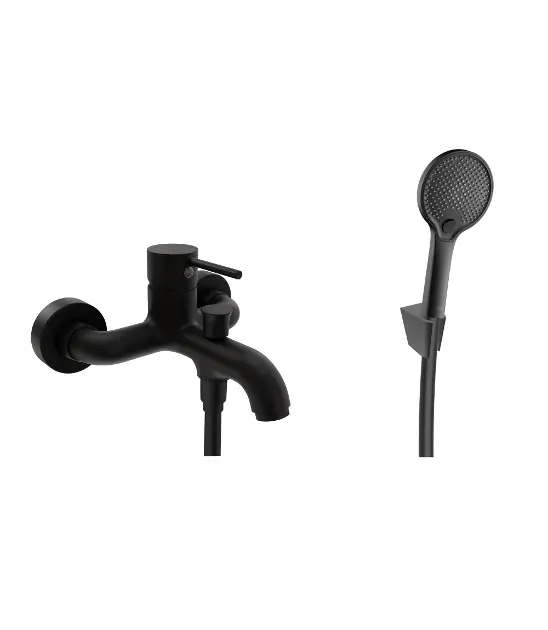 kielle Oudee - Badkraan met accessoires EcoSpare, matzwart 10302SN54